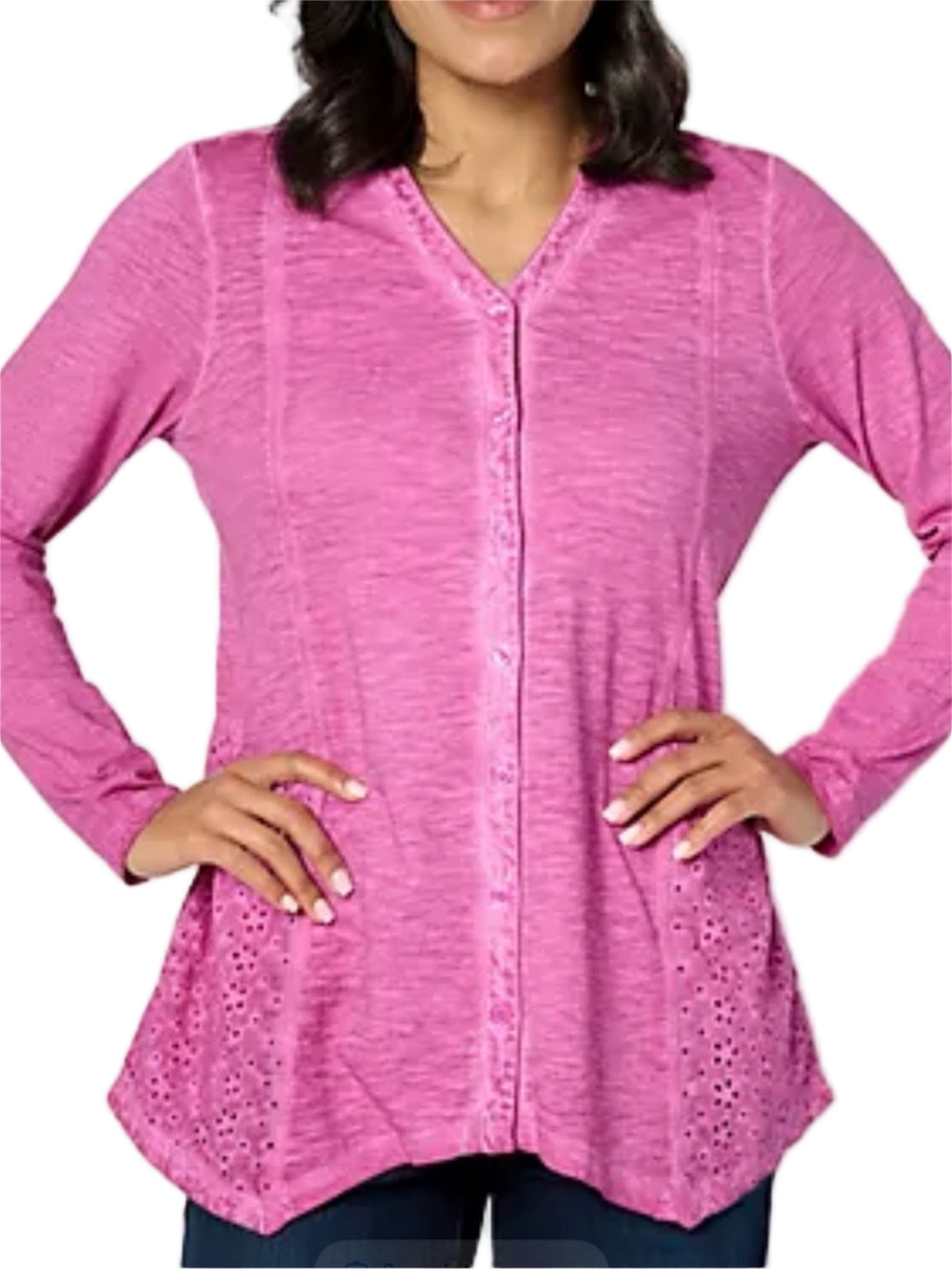 184. NWT WOMENS LOGO BY LORI GOLDSTEIN XL DETAIL TOP